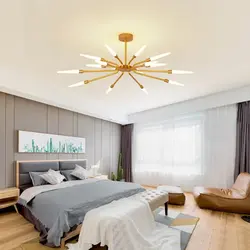 Chandeliers for the bedroom with a suspended ceiling photo modern