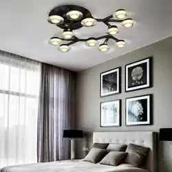 Chandeliers for the bedroom with a suspended ceiling photo modern