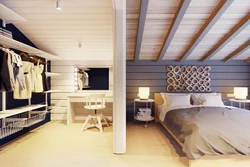 Attic design bedroom dressing room
