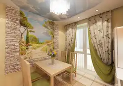 Современные фрески в интерьере кухни