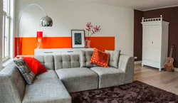 Sofa color in bedroom interior