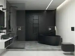 Bathtub in graphite color photo