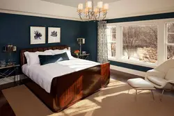 Combination Of Dark Colors With Others In The Bedroom Interior