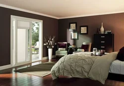 Combination of dark colors with others in the bedroom interior