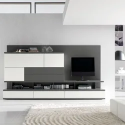 Gray white furniture living room photo