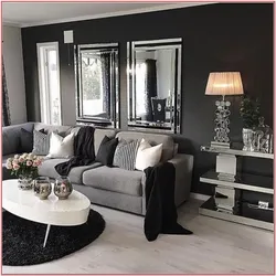 Gray White Furniture Living Room Photo