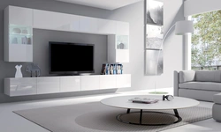 Gray white furniture living room photo