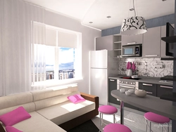 Kitchen 12 Square Meters With Sofa And TV Photo