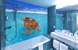 Bathtub with 3D pattern photo