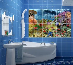 Bathtub with 3D pattern photo