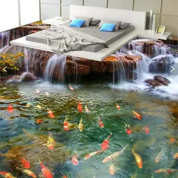 Bathtub with 3D pattern photo