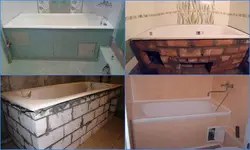 How to install a plastic bathtub photo