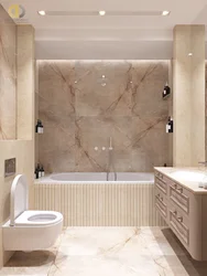 Bathroom In Light Marble Photo