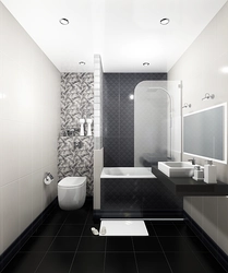 Black gray bath interior