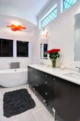 Black Gray Bath Interior