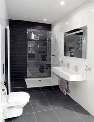 Black gray bath interior