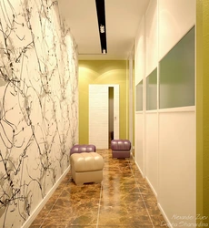 Wallpaper in the hallway photo in the apartment inexpensively