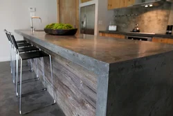 Mətbəx fotoşəkili üçün loft tezgahı