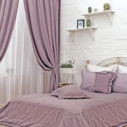 Pink curtains for the bedroom photo