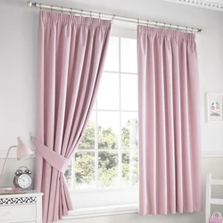 Pink Curtains For The Bedroom Photo