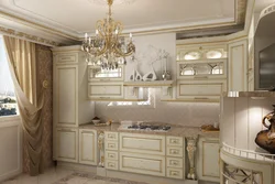 Классикалық ақ және алтын асүйлердің фотосуреті