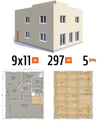 5 yotoq xonasi bo'lgan uy fotosurati
