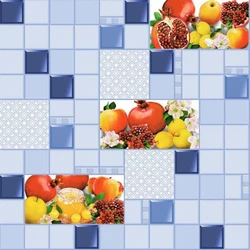 Washable non-woven wallpaper for the kitchen for a small kitchen photo