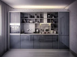 Photo kitchen design one line