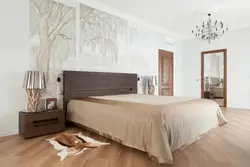 Laminate flooring in the bedroom interior photo