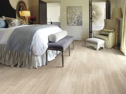 Laminate flooring in the bedroom interior photo