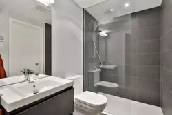 Silver bathroom interior