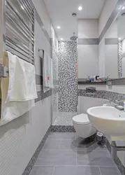 Silver bathroom interior