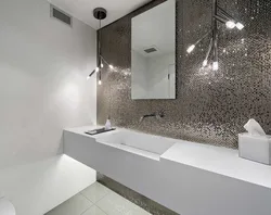 Silver bathroom interior