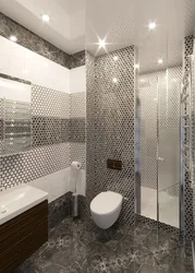 Silver bathroom interior