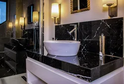 Qara mərmər hamam fotoşəkili