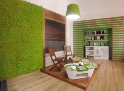 Moss in the kitchen interior