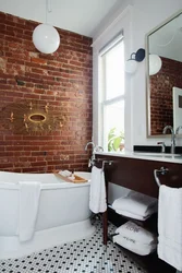 Photo of a bathroom in a brick house