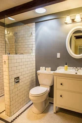 Photo of a bathroom in a brick house