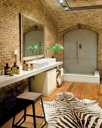 Photo Of A Bathroom In A Brick House