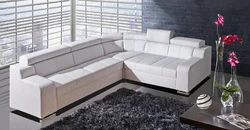 Soft corner in the living room with a sleeping place photo