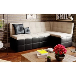 Soft corner in the living room with a sleeping place photo