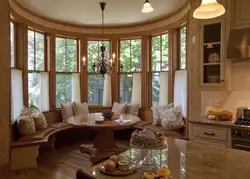 Stained glass window in the house in the kitchen photo