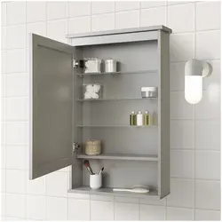 Bathroom cabinets with mirror hanging photos