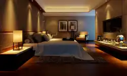 Интерьер гостиной вечером
