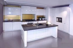 Interyerda Oq MDF Oshxonasi