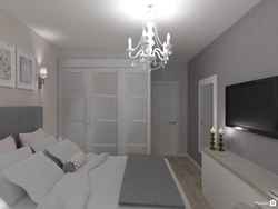 Bedroom design with dressing room 15 sq m