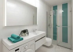 Paltaryuyan maşın üçün şkaf ilə hamam dizaynı
