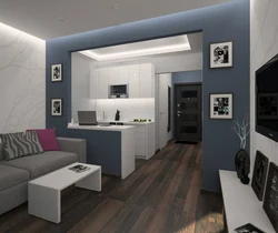 Bir Pəncərəli Mənzilin Dizaynı 29 Kv
