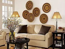 Design of empty wall in living room photo
