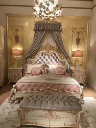 Baroque style in the bedroom interior